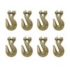 Tie 4 Safe G70 3/8" Clevis Grab Hooks Tow Chain Hook Flatbed Truck Trailer Tie Down, 8PK FH406-38-8